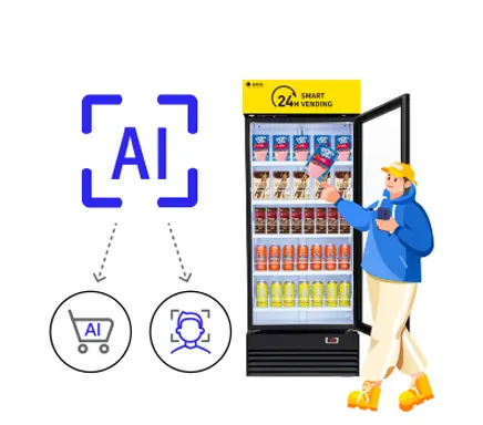 Step 2: AI recognizes items as you grab them