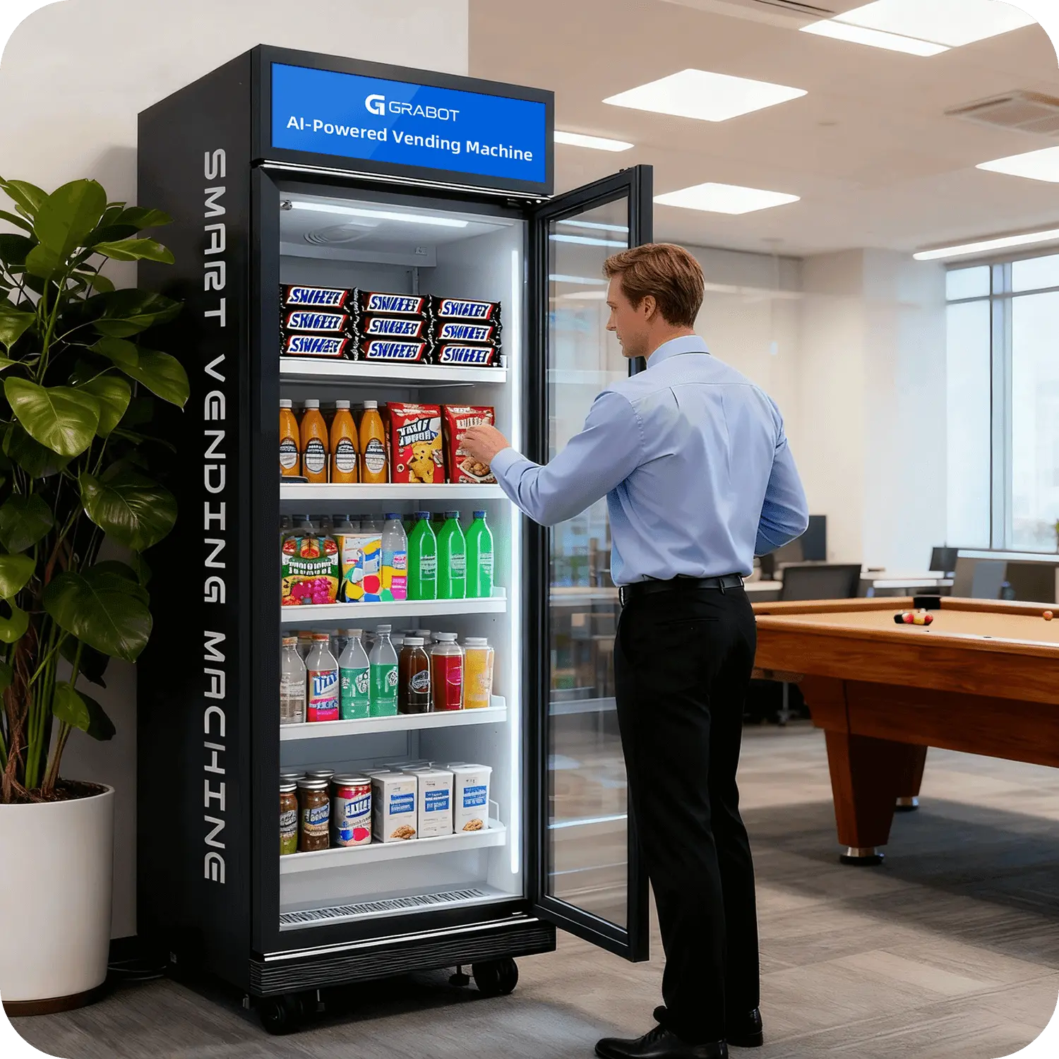 Grabot AI Vending Machine in action